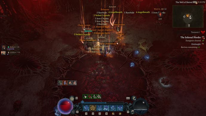 Diablo 4 screenshot of loot