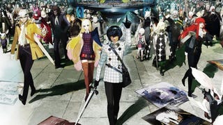 Characters walking towards the camera in promotional artwork for Metaphor Refantazio.