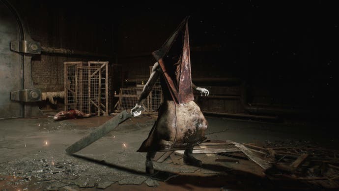 Pyramid Head in Silent Hill 2 remake