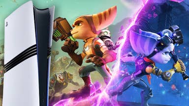 ratchet and clank: rift apart pictured next to the ps5 pro