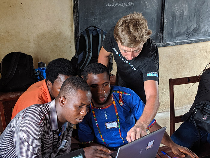 Adam with Sierra Leone teachers