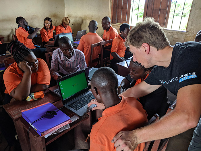 Adam with Sierra Leone teachers