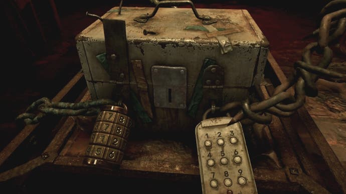 Close up of the Chained Box in Silent Hill 2.