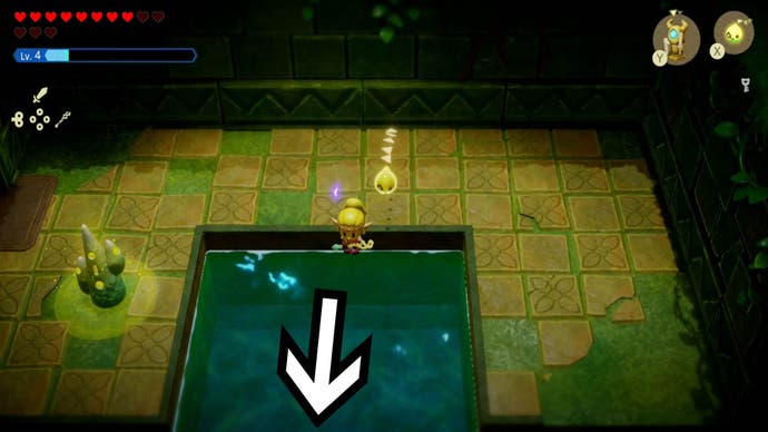 zelda echoes of wisdom faron temple exit through water pool highlighted