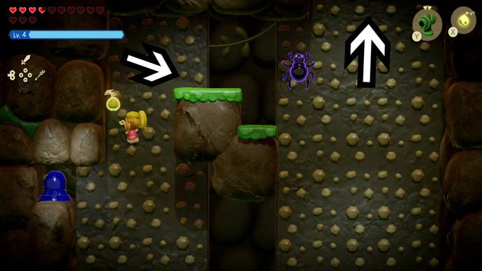 zelda echoes of wisdom faron temple path to temple climbable wall exit platform right and up