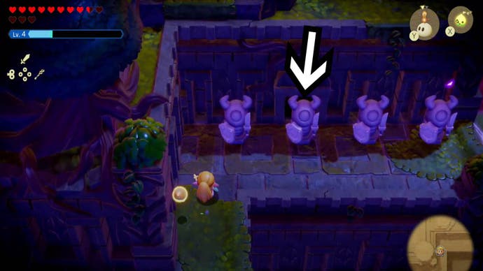 zelda echoes of wisdom faron temple rooftop statue blocking door