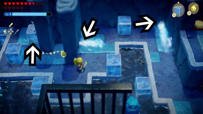 zelda echoes of wisdom lanayru temple blocking points for ice blasts