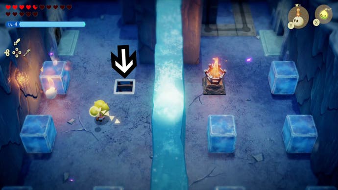 zelda echoes of wisdom lanayru temple ladder location in ice cube room