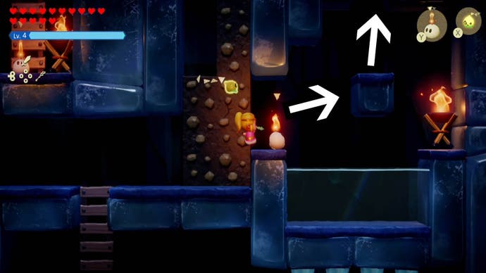 zelda echoes of wisdom lanayru temple torch puzzle path to torch two