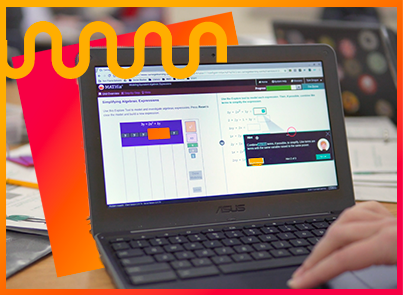 MATHia adaptive math software on a classroom laptop