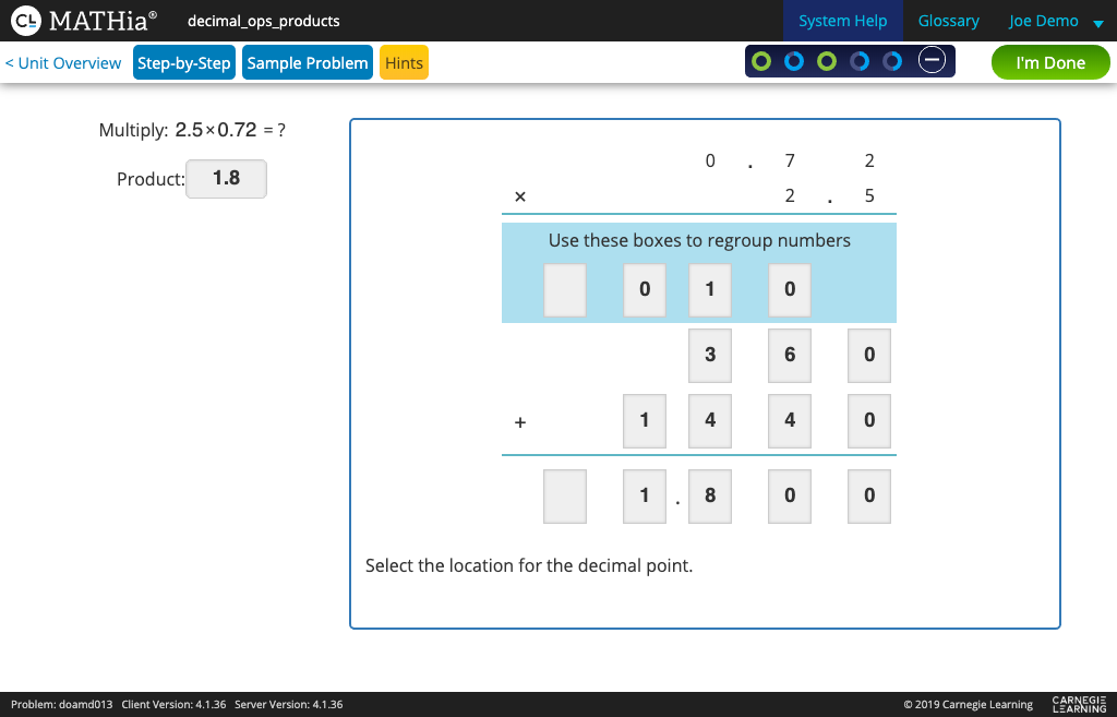 Progress Meter in Mastery Workspace