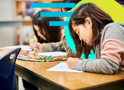 A student working on a school assignment 